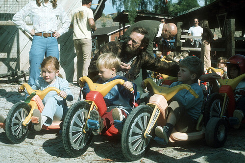 [Children on Big Wheel tricycles at Great Bike Race of 1973 slide]
