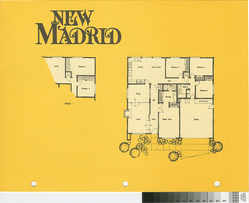 [New Madrid, Casa Dorado, plan 62 floor plan and exterior renderings brochure]