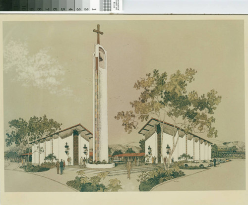 [Mount of Olives Lutheran Church architectural drawing photograph]