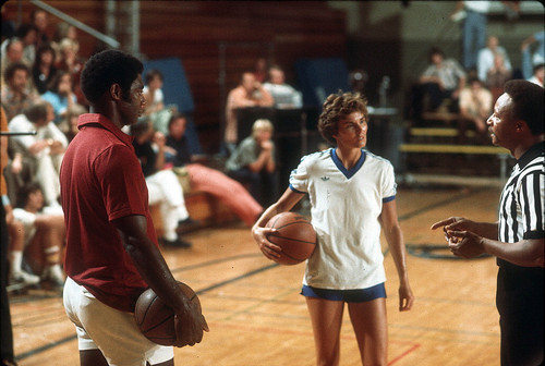 [Basketball event at "Challenge of the Sexes," 1976 slide]
