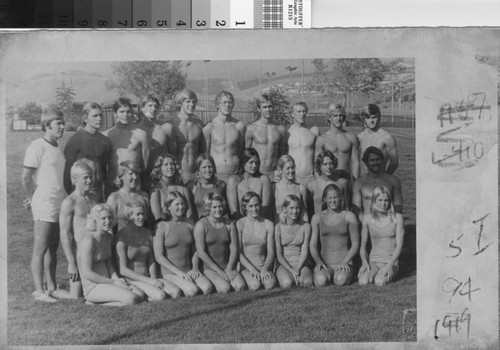 [Mission Viejo Nadadores swim team, 1974 photograph]