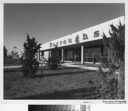 [Burroughs Corporation building in Mission Viejo, 1970 photograph.]