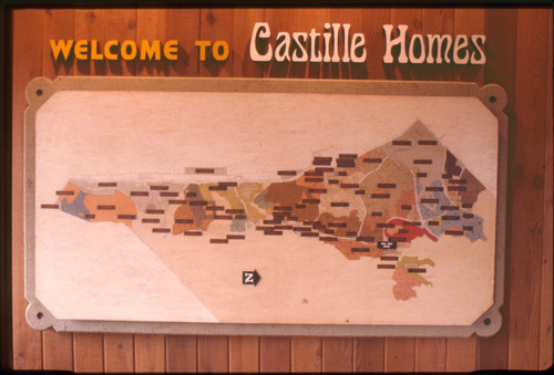 [Welcome to Castille Homes, map of planned development phases slide]