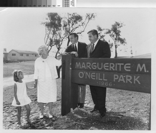 [Marguerite M. O'Neill Park dedication photograph]