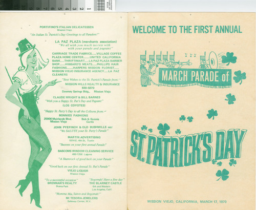Welcome to the first annual March Parade of St. Patrick's Day