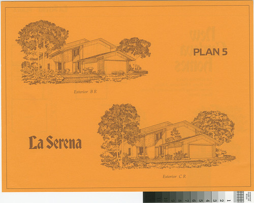 [New Cordova Homes, La Serena, plan 5 floor plan and exterior renderings brochure]