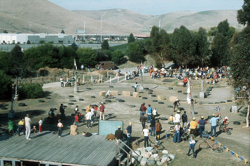 [Motocross bicycle race at the Great Bike Race of 1973 slide]