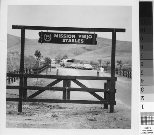 [Entrance to the Mission Viejo Stables photograph]