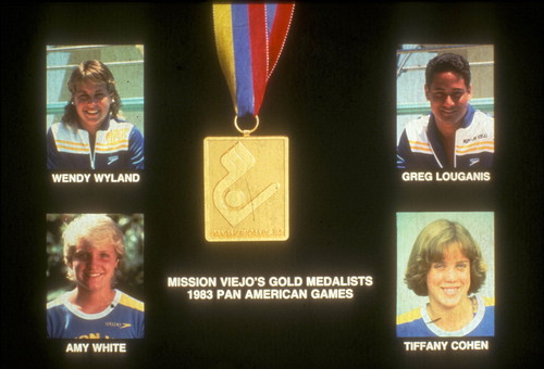 [Mission Viejo's Gold Medalists, 1983 Pan American Games slide]