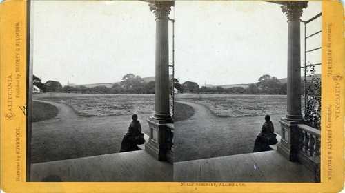 Eadweard Muybridge stereoscopic photograph of Mills College