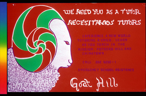 We need you as a tutor/Necesitamos tutors Goat Hill
