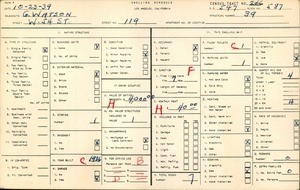 WPA household census for 119 WEST 54TH STREET, Los Angeles County