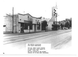 Analy Movie Theatre and J. C. Hobson building on North Main Street, Sebastopol, California, about 1960