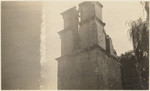 [Old Mission tower after earthquake]
