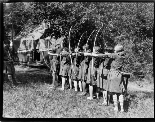 Archery at Santa Monica Girl Scout camp