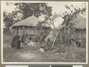 Traditional buildings, Chogoria, Kenya, ca.1931