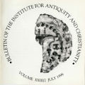 Bulletin of the Institute for Antiquity and Christianity, Volume XXIII, Issue 2