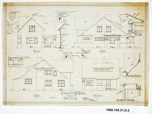Irving J. Gill: Cositt house elevations (Coronado, Calif.)