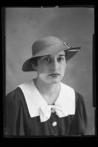 Portrait of unidentified woman in hat, c. 1940