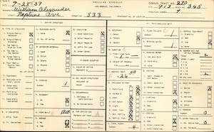 WPA household census for 833 NEPTUNE AVE, Los Angeles County