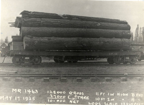 Train Car Transporting Lumber