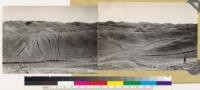 Kern County. Panorama looking east and southeast showing heavy erosion in grass type as result of storm of Sept. 30, 1932