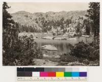 Lodgepole pine- White pine- Mountain hemlock type surrounding upper Bear Valley Lake. Semibarren Whitebark pine-Mountain hemlock on upper slopes