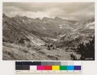 Head of Slide Canyon and Sawtooth Ridge. Types consist of various mixtures of Lodgepole pine, Whitebark pine, Mountain hemlock, salix spp. And meadow