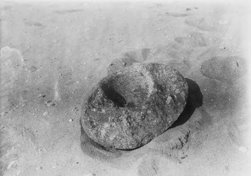 Photograph of Indian Mortar Found on Point Pinos Lighthouse Grounds