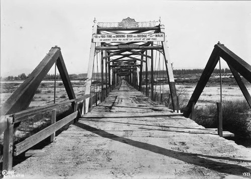 Photograph of Old King City Bridge Over Salinas River, 1924