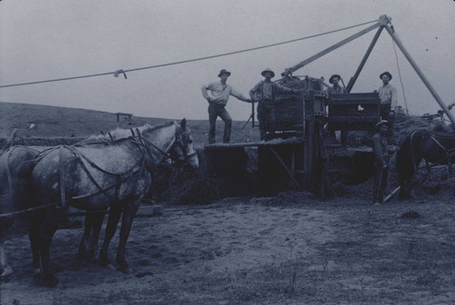 Photograph of Hay Baling Crew, Aromas, Calif