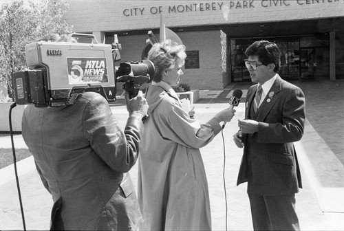 Photograph of David Almada and KTLA News