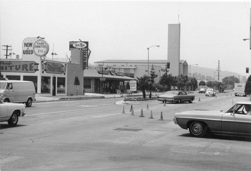 Photograph of Park Furniture and Java Man Caf, Garvey Avenue