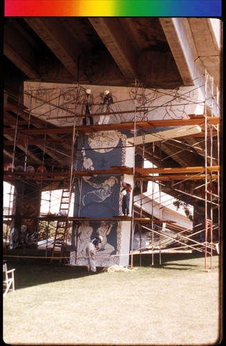 Chicano Park Mural Column En Lak Esh in Progress