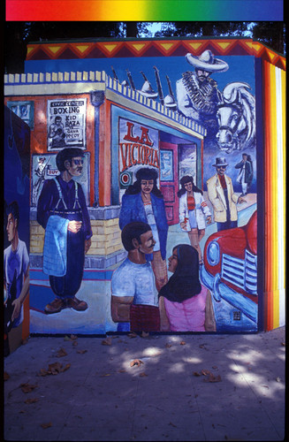 La Victoria, a panel of the Southside Park Amphitheater Mural (restoration)