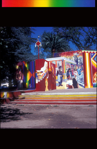 Southside Park Amphitheater Mural (left side, post-restoration)