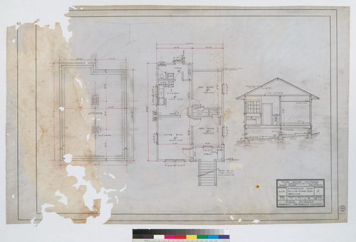 Four Room Cottage Foundation Plan and Section