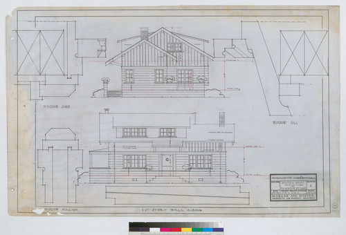 South and West Elevations and F.S. Window Details