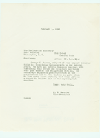 Correspondence from J. Elmer Morrish to D. S. Myer