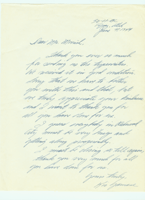 Correspondence from Kio Yamane to J. Elmer Morrish