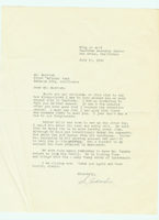 Correspondence from Sumiye Adachi to J. Elmer Morrish