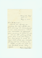 Correspondence from Mrs. Tsuruko Nakanishi to J. Elmer Morrish