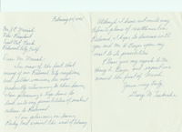 Correspondence from George M. Tsukushi to J. Elmer Morrish