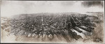 [Aerial view of city from San Francisco Bay from above the Ferry Building. Market St., center; Golden Gate, right]