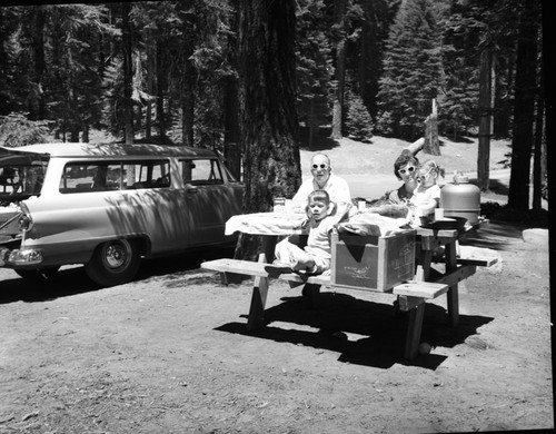 Camping, Upper Paradise Campground, Mr. Wm. B. Godfrey and family, 5018 N. Edenfield Ave. Covina, Ca