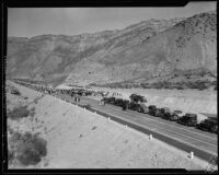 Opening ceremony for Ridge Route Alternate Highway, Los Angeles County, 1933