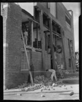 Building damaged by the Long Beach earthquake, Southern California, 1933