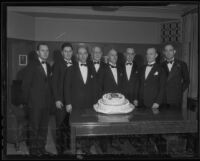 Attendees at the anniversary dinner of the Los Angeles Stock Exchange, Los Angeles, 1935