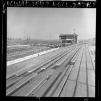 View from bleachers of Orange County International Raceway, Calif., 1967