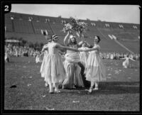 Five young girls celebrate May Day at the Coliseum, Los Angeles, 1926